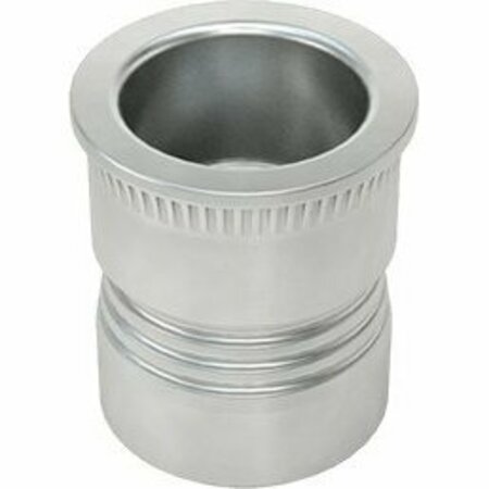 BSC PREFERRED Metric Low-Profile Rivet Nut Tin-Zinc-Plated Aluminum M5 x .8 Internal Thread 9mm Long, 10PK 91230A331